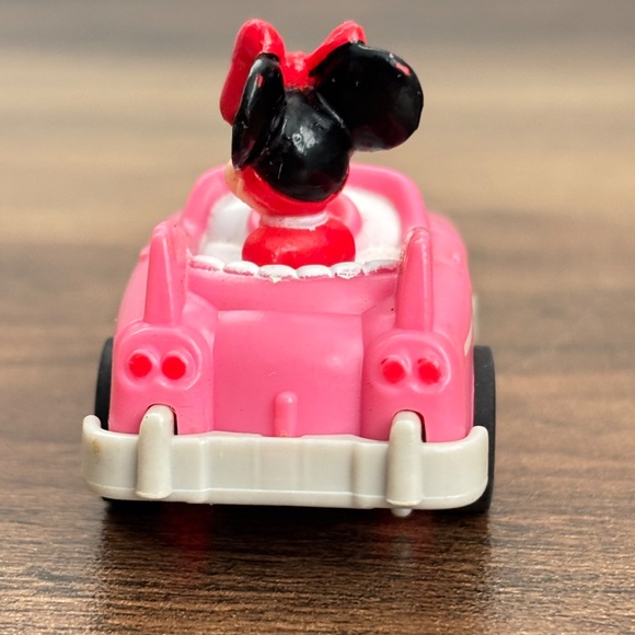 VINTAGE McDonald's Happy Toy Disney MINNIE MOUSE PULL BACK CAR Pink 1988 WORKS - Picture 6 of 7